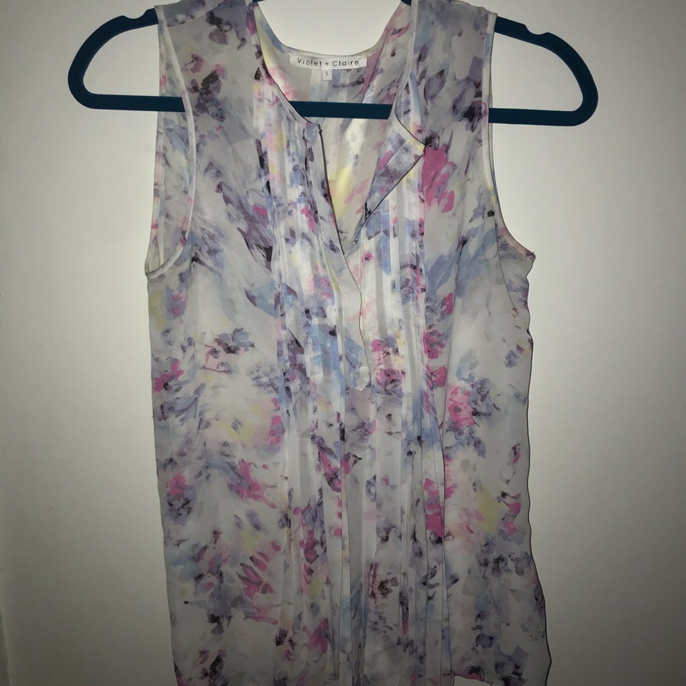 Floral ombré blouse